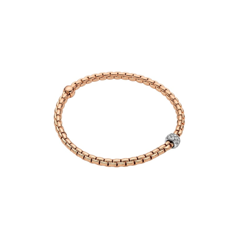 Fope Eka 18k Rose and White Gold Flexible Bracelet for Elegant Adornment