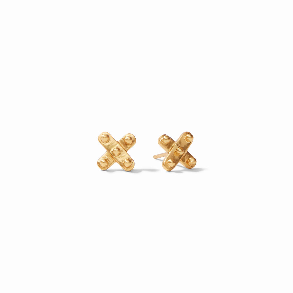 Julie Vos SoHo Demi X Stud Earrings - A Blend of Chic and Sophistication