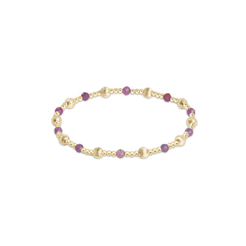 enewton 6.25-Inch Dignity and Sincerity Ruby Gemstone 4mm Bead Jewelry Bracelet
