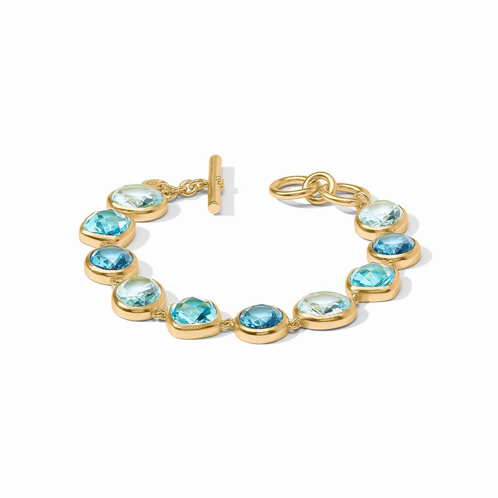 Julie Vos Glittering Kaleidoscope-Style Gold-Plated Tennis Bracelet for Women