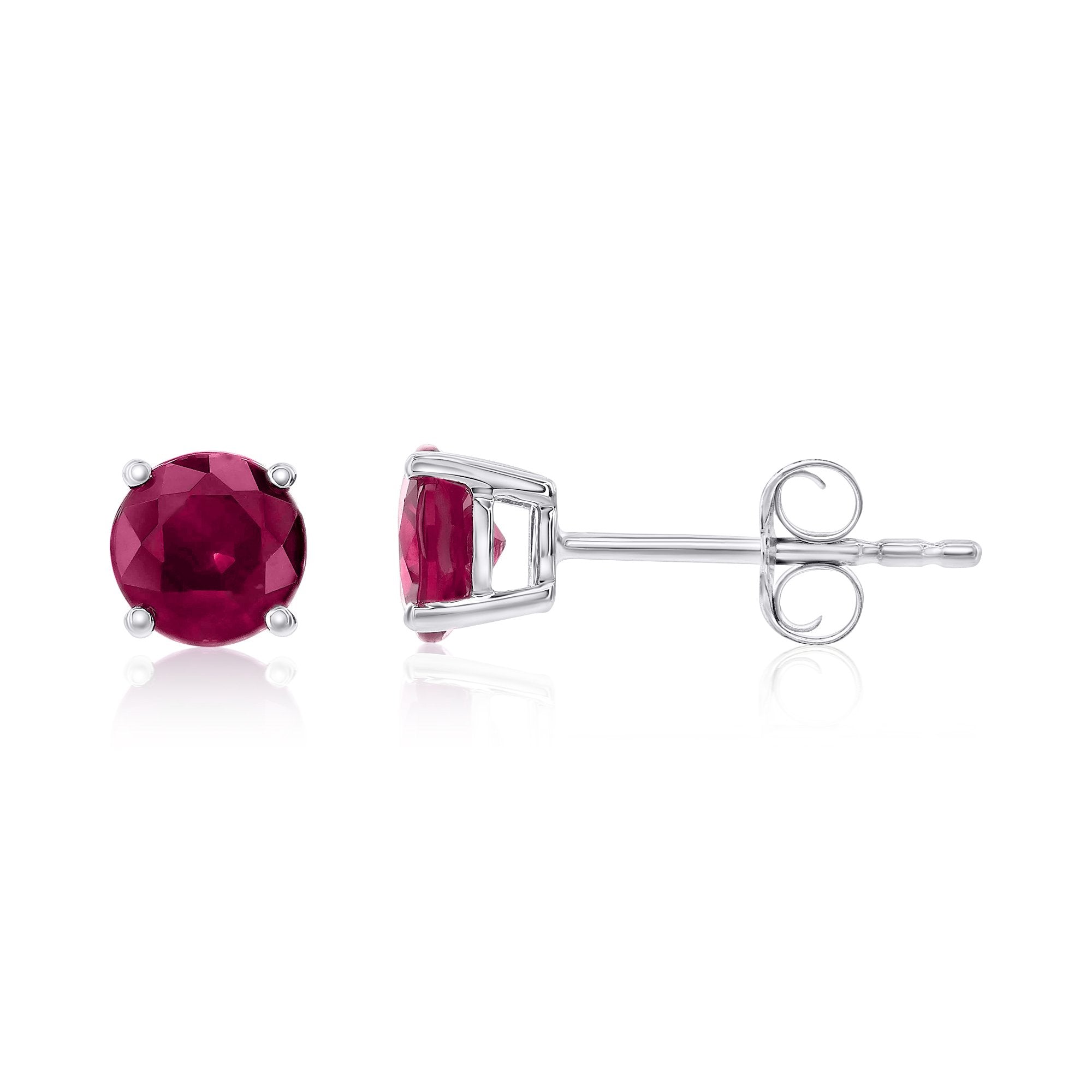 18k Gold Ruby Stud Earrings from Smyth Jewelers - 5 mm Size