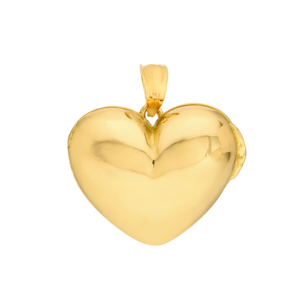 Exquisite 14k Gold Heart - Shaped Locket Charm for Jewelry Lovers