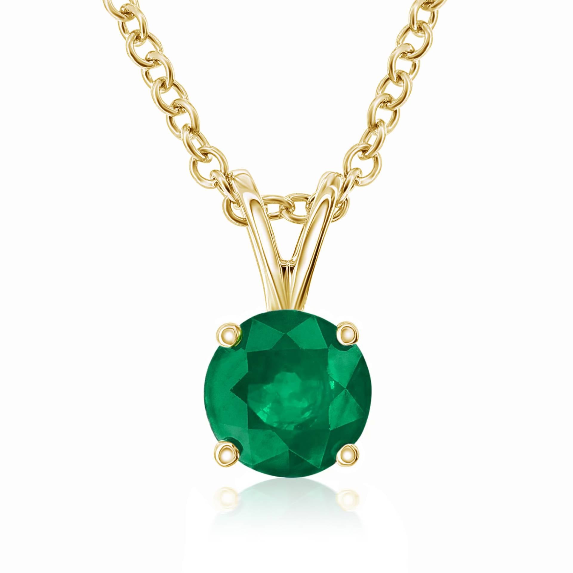 18k Gold Emerald Pendant Necklace by Smyth Jewelers