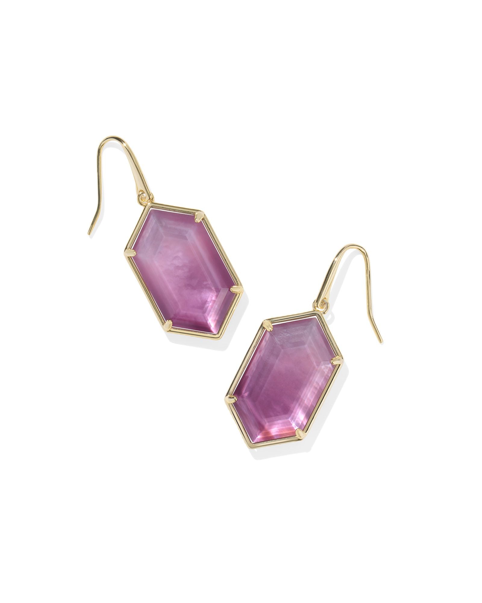 Stylish Kendra Scott 14k Yellow Gold Plated Over Brass Hallie Drop Earrings for Everyday Wear