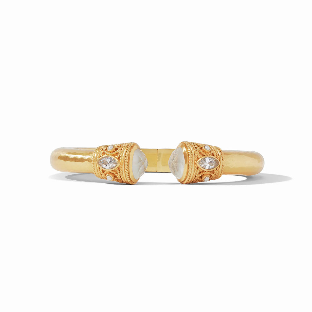 Julie Vos Monaco Style Demi Cuff with Freshwater Pearls and CZ