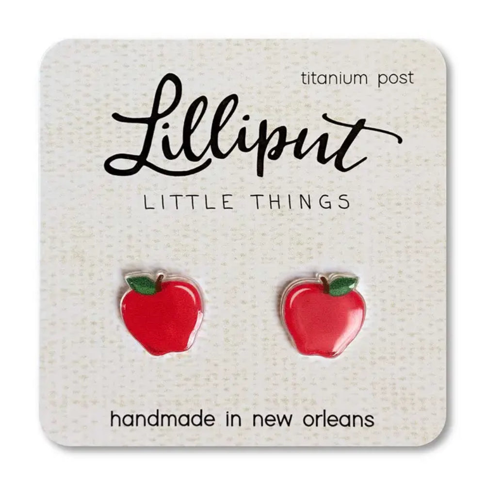 Charming Lilliput Little Things Apple - Shaped Fashion Earrings