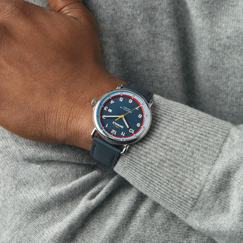 Shinola Canfield C56 43mm Quartz Watch with Engravable Caseback