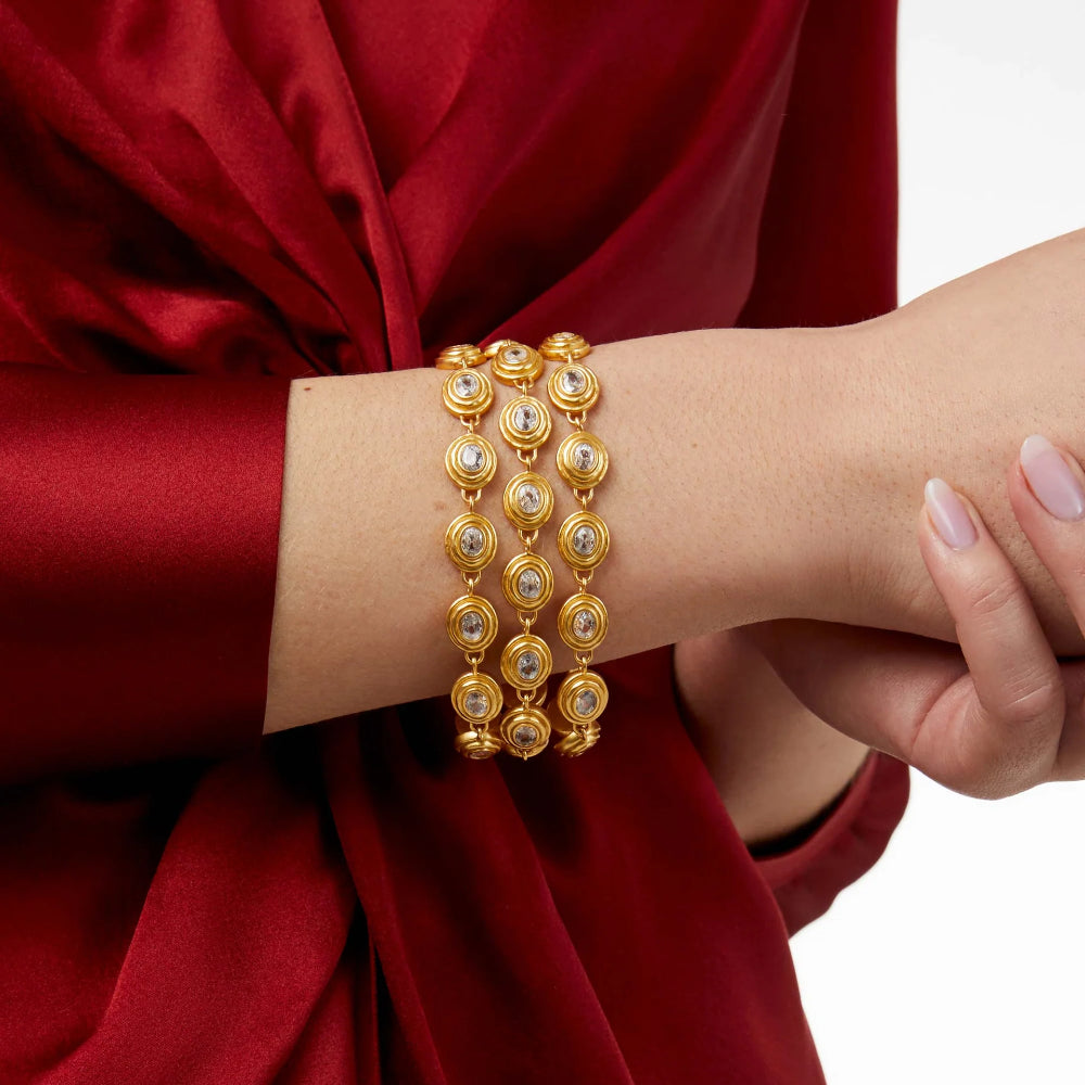 Julie Vos Tudor Triple Row Tennis Style Bracelet for Elegant Adornment