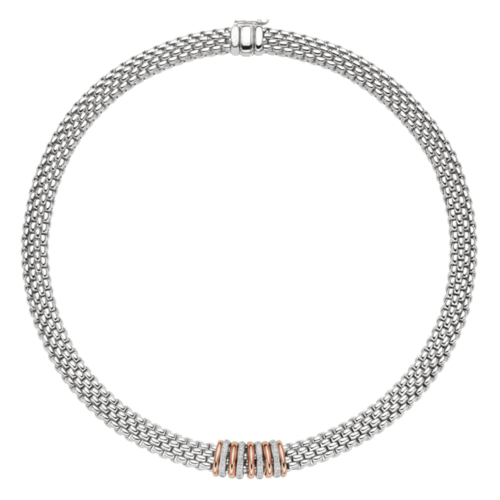 Fope 18-karat Two-Tone Gold Panorama Style Fashion Necklace