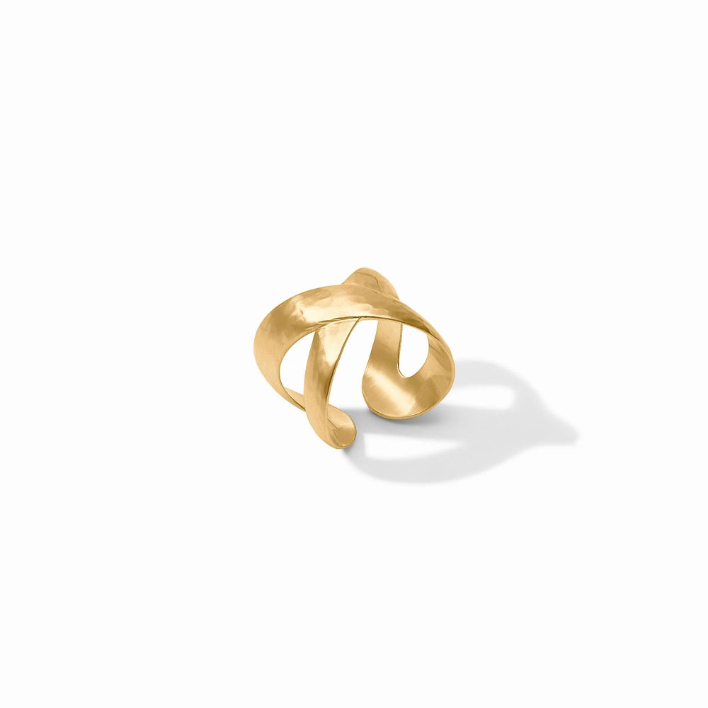 Julie Vos Adjustable Catalina X Symbol Gold Plated Infinity Ring for Women