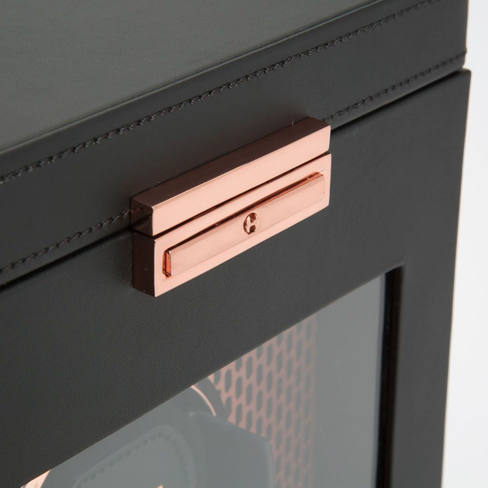 Wolf Designs Axis Single Watch Winder with Storage Function, Crafted in Elegant Copper Finish