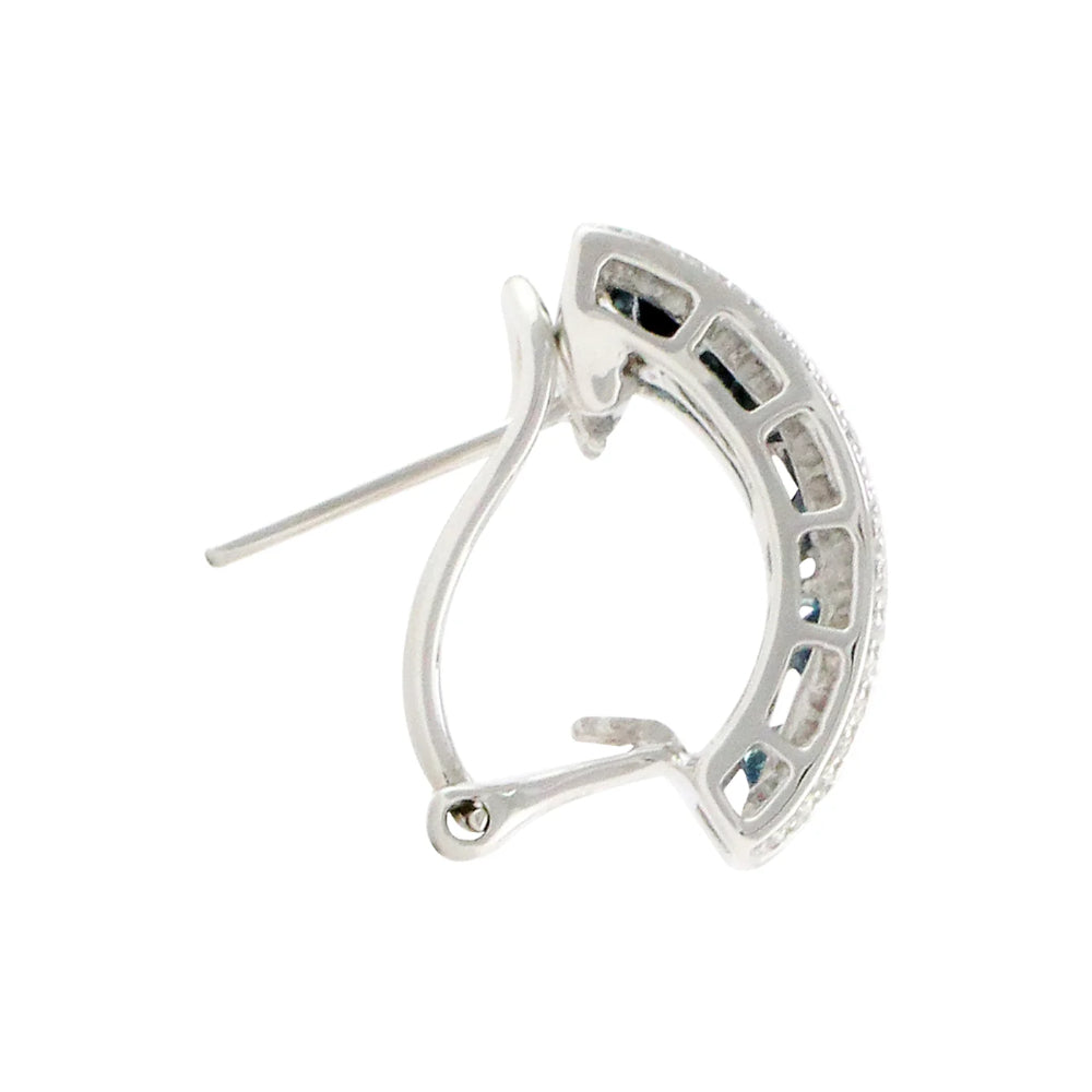 Bellarri 14k White Gold Blue Topaz and Diamond Earrings from Eternal Love Collection