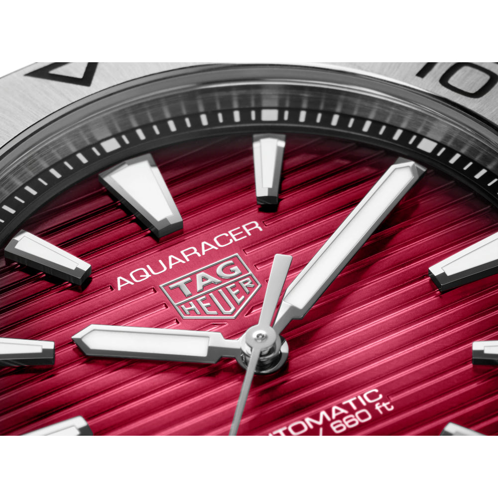 TAG Heuer 40mm Automatic Aquaracer Professional 200 Diver Watch with Ruby - Red Dial