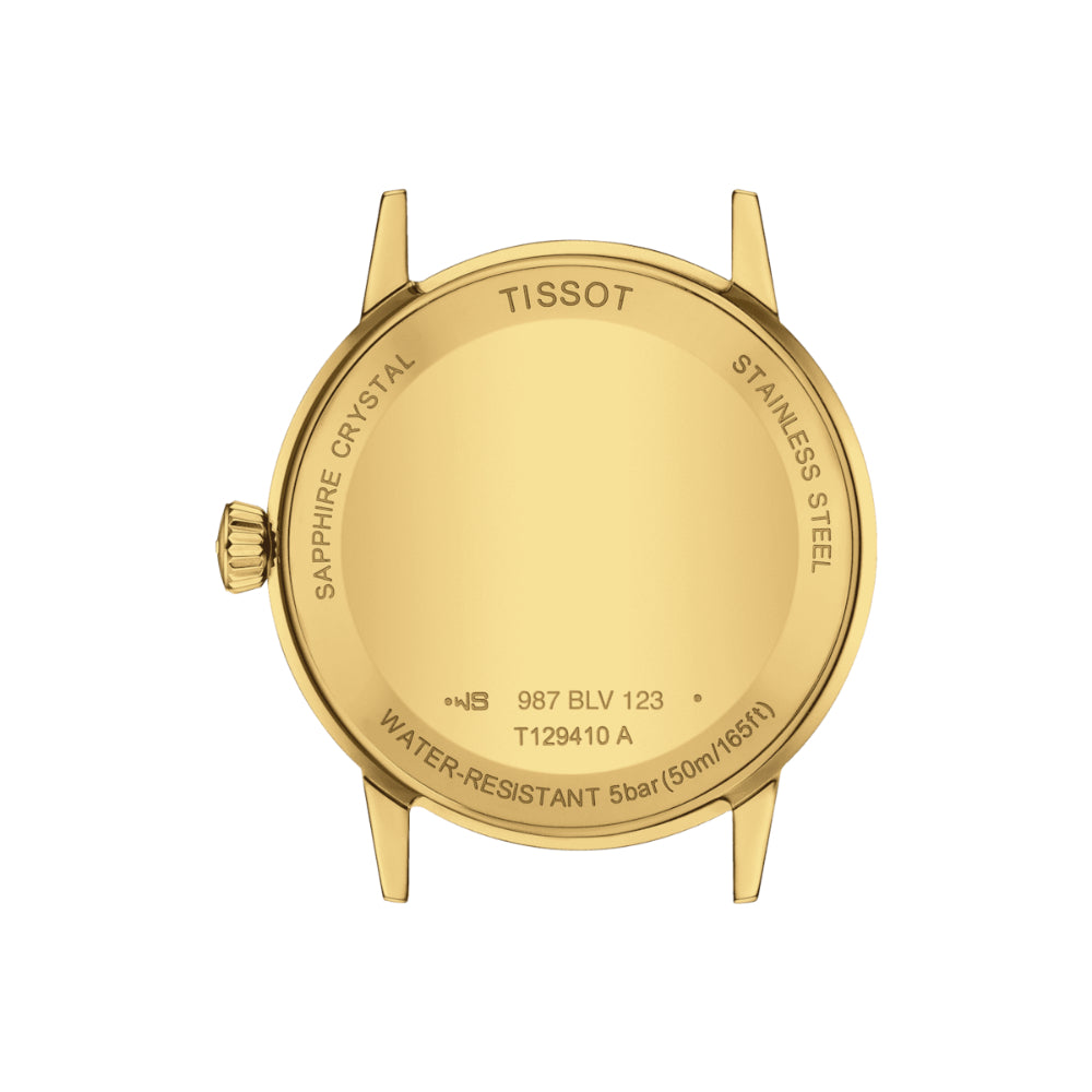 Tissot 42mm Ivory Dial Classic Dream Quartz Watch with Durable Stainless Steel