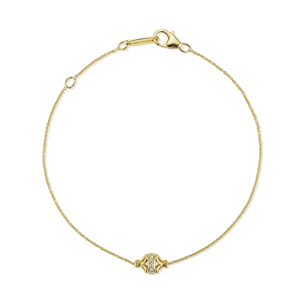 Verragio 18k Gold Luxury Tiara-Style Diamond Rondelle Bracelet for Women