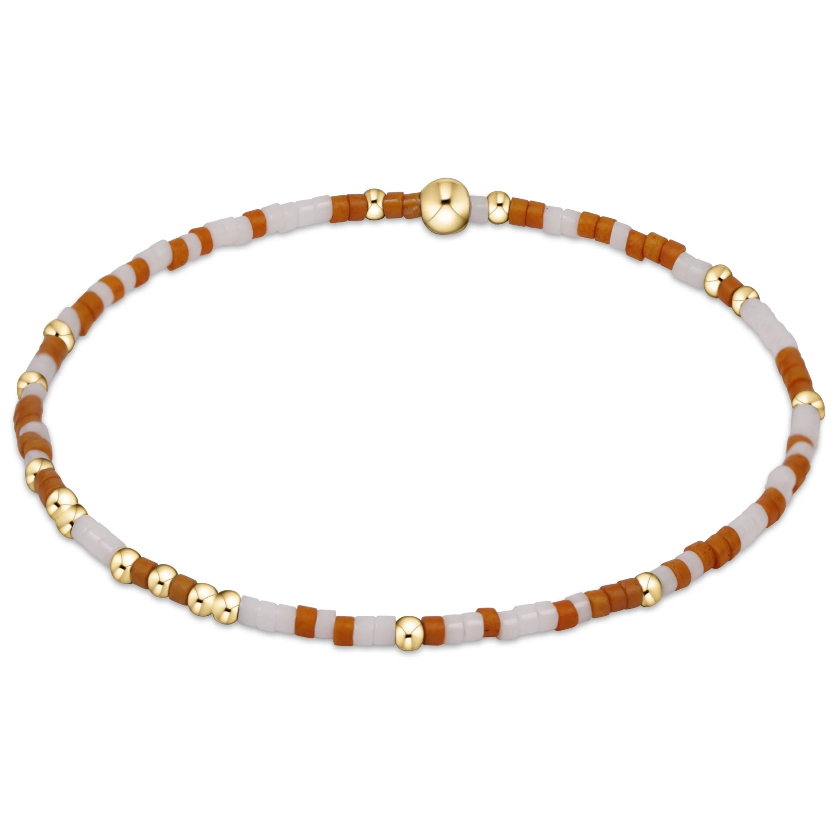 Egirl's 5.5-Inch Burnt Orange and White Gameday Unwritten Hope Bracelet by Enewton