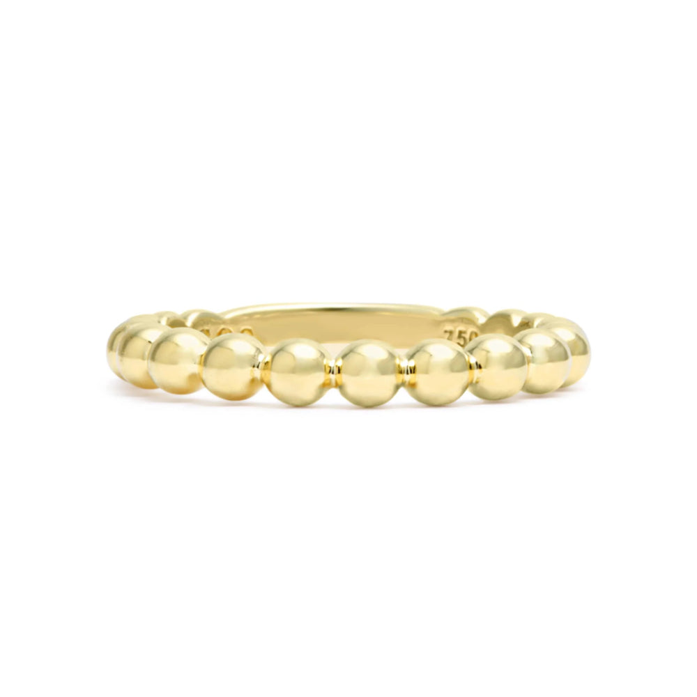 18k Gold Caviar Beaded Stackable Ring from Lagos