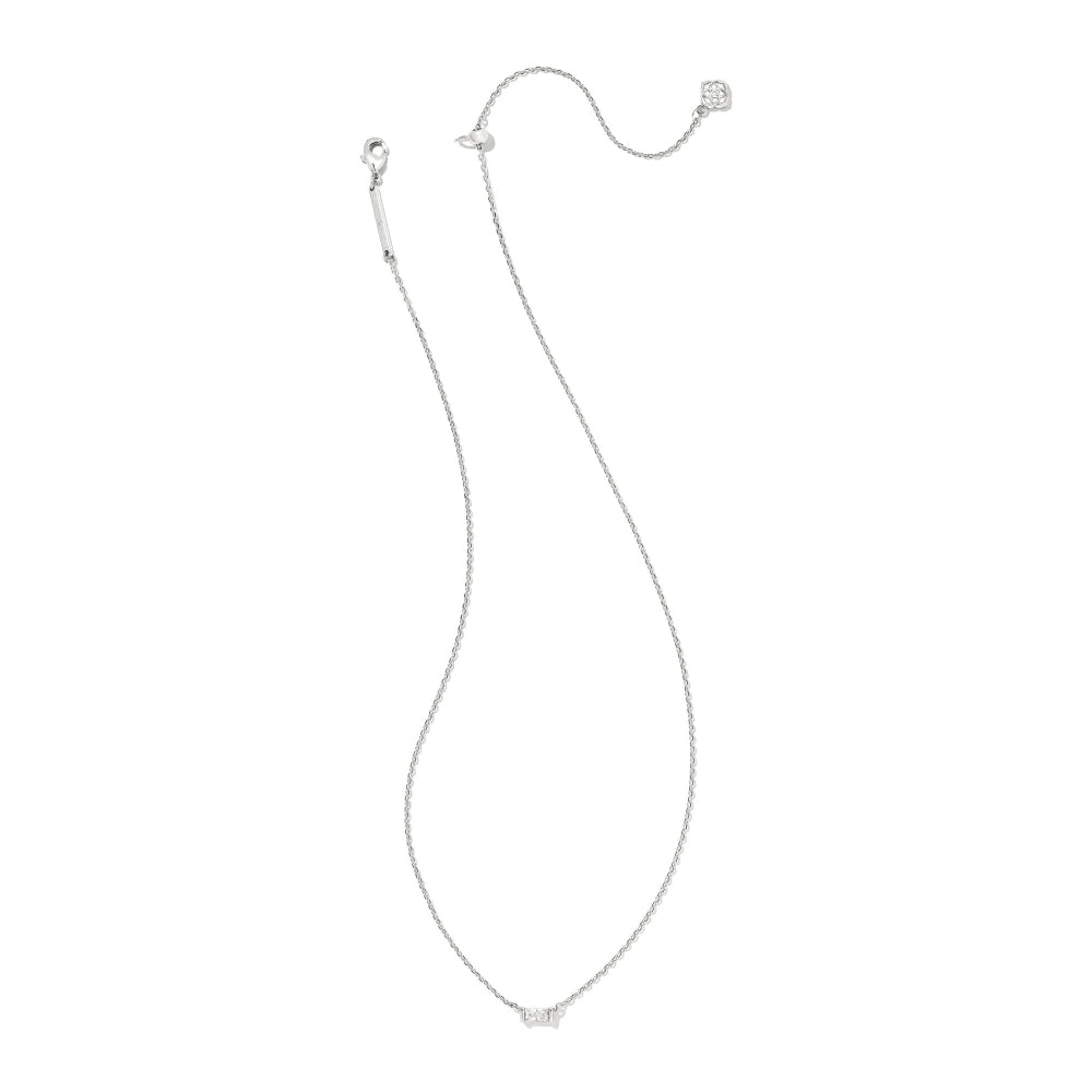 Kendra Scott's Elegant White Crystal Juliette Pendant Necklace