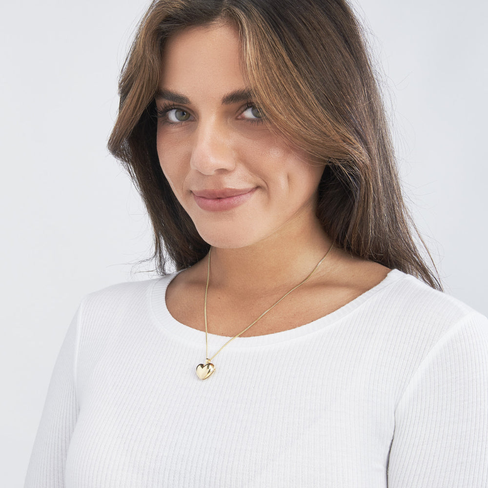 Exquisite 14k Gold Heart - Shaped Locket Charm for Jewelry Lovers
