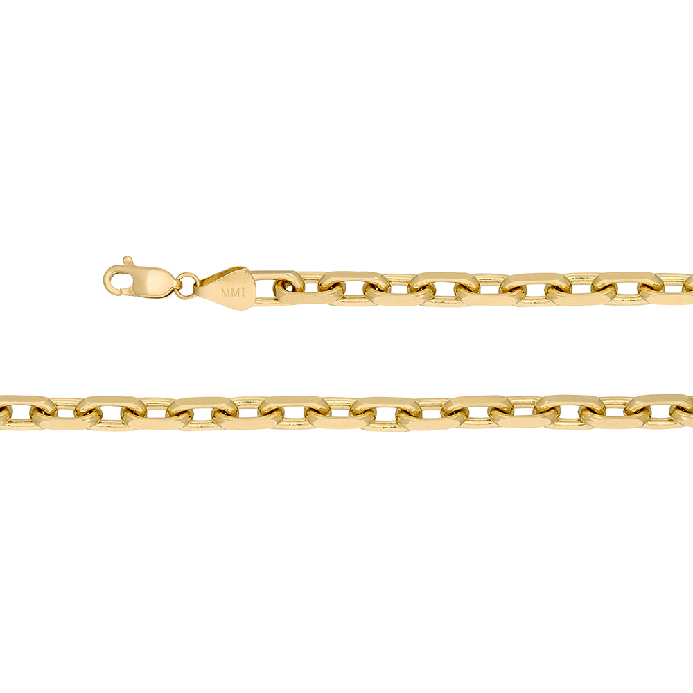 14k Yellow Gold, 5.0 Millimeter, 20-Inch Anchoro Link Chain for Jewelry Lovers