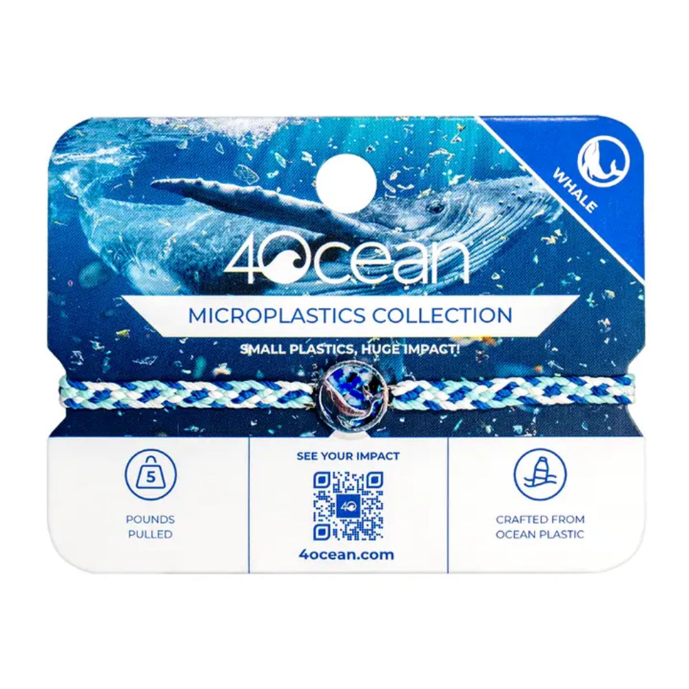 4Ocean Handmade Microplastics Whale Bracelet for Both Men and Women