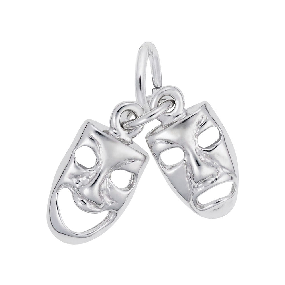 Comedy and Tragedy Theatrical Masks Decorative Accent Charm