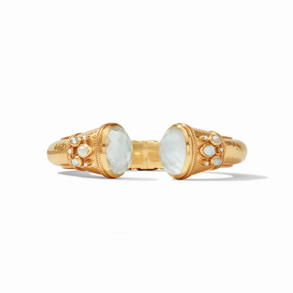 Julie Vos Gorgeous Rose - Cut Endcap 24K Gold - Plated Cannes Cuff