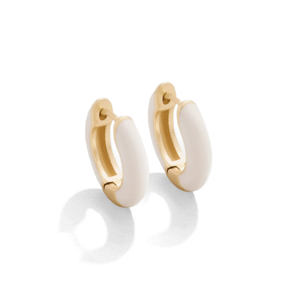 Spartina Clara Fashionable Hinged Enamel Hoop Earrings