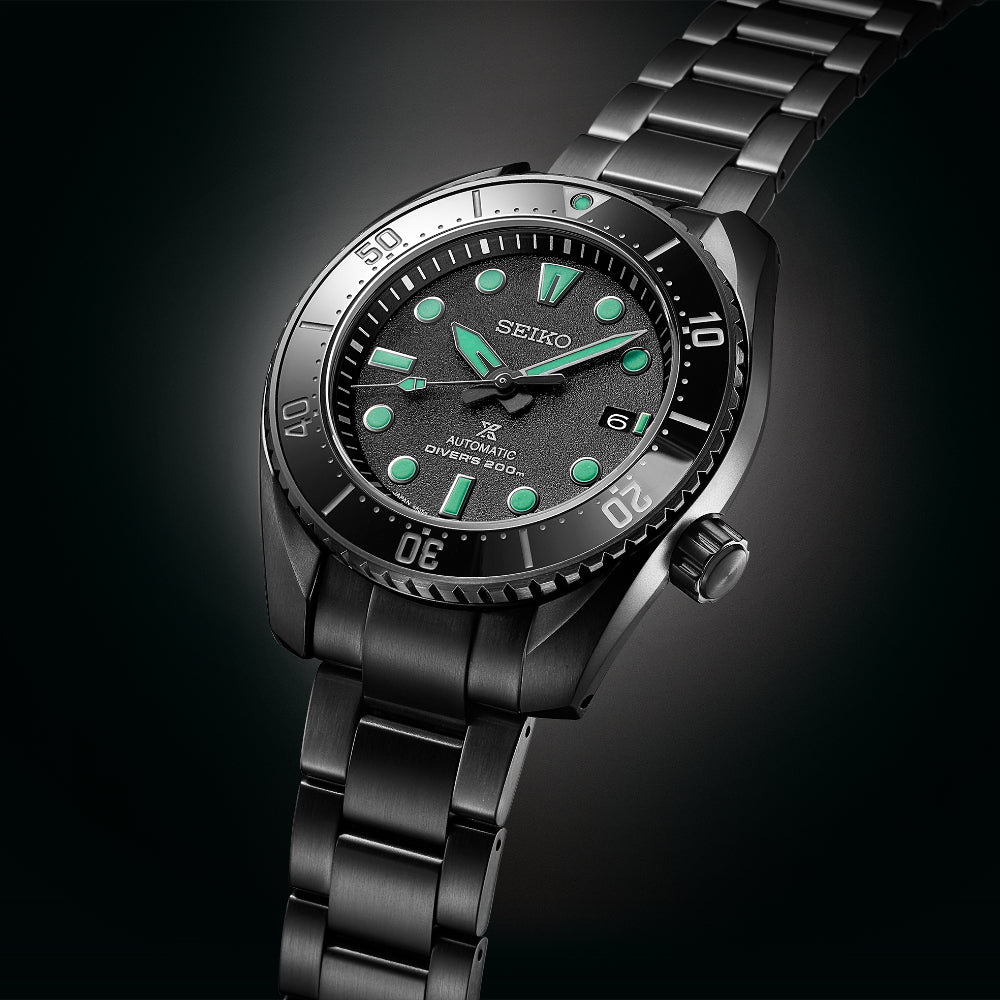 Seiko Prospex Professional Diving Watch Sea The Black Series Limited Edition Timepiece