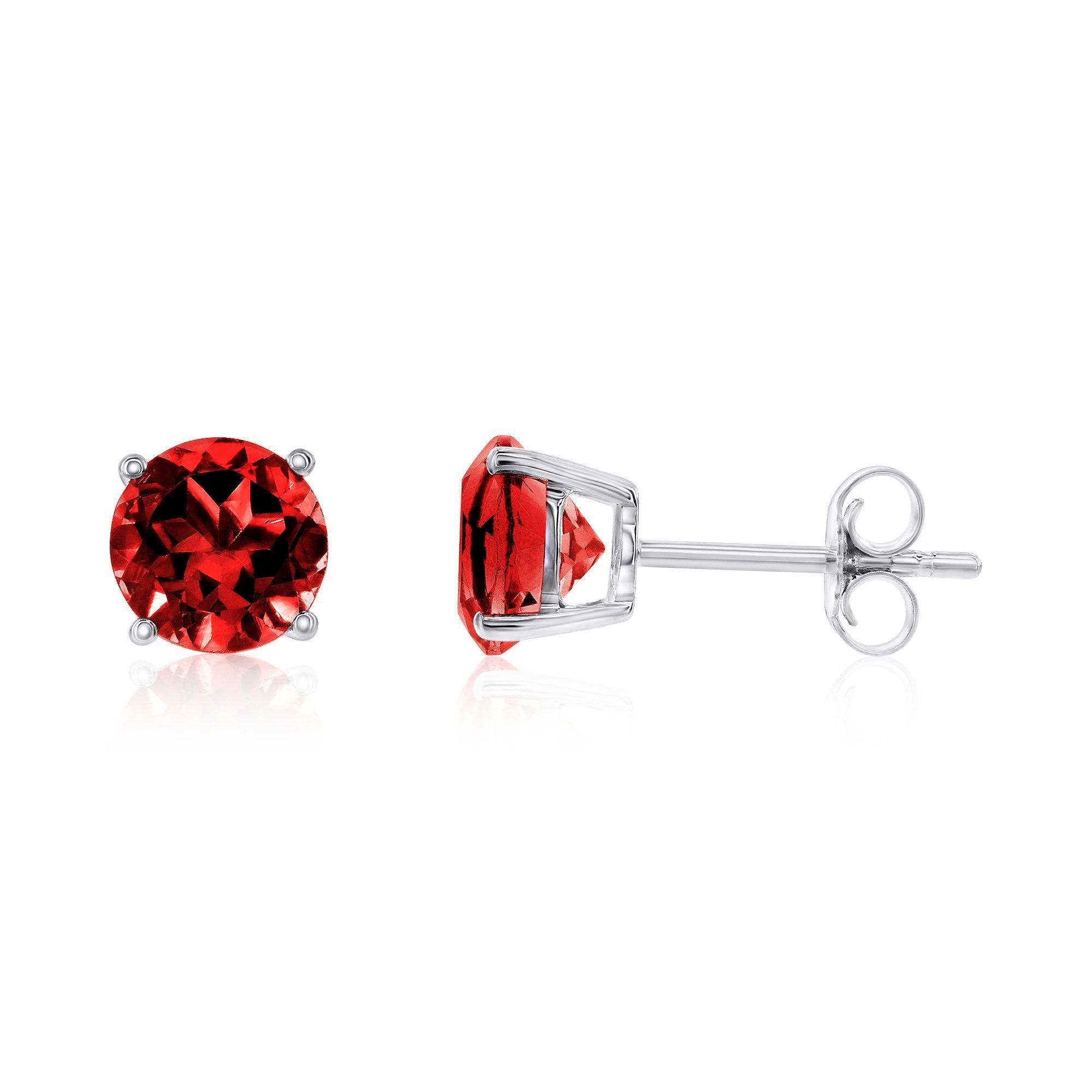 14k Gold Garnet Stud Earrings by Smyth Jewelers