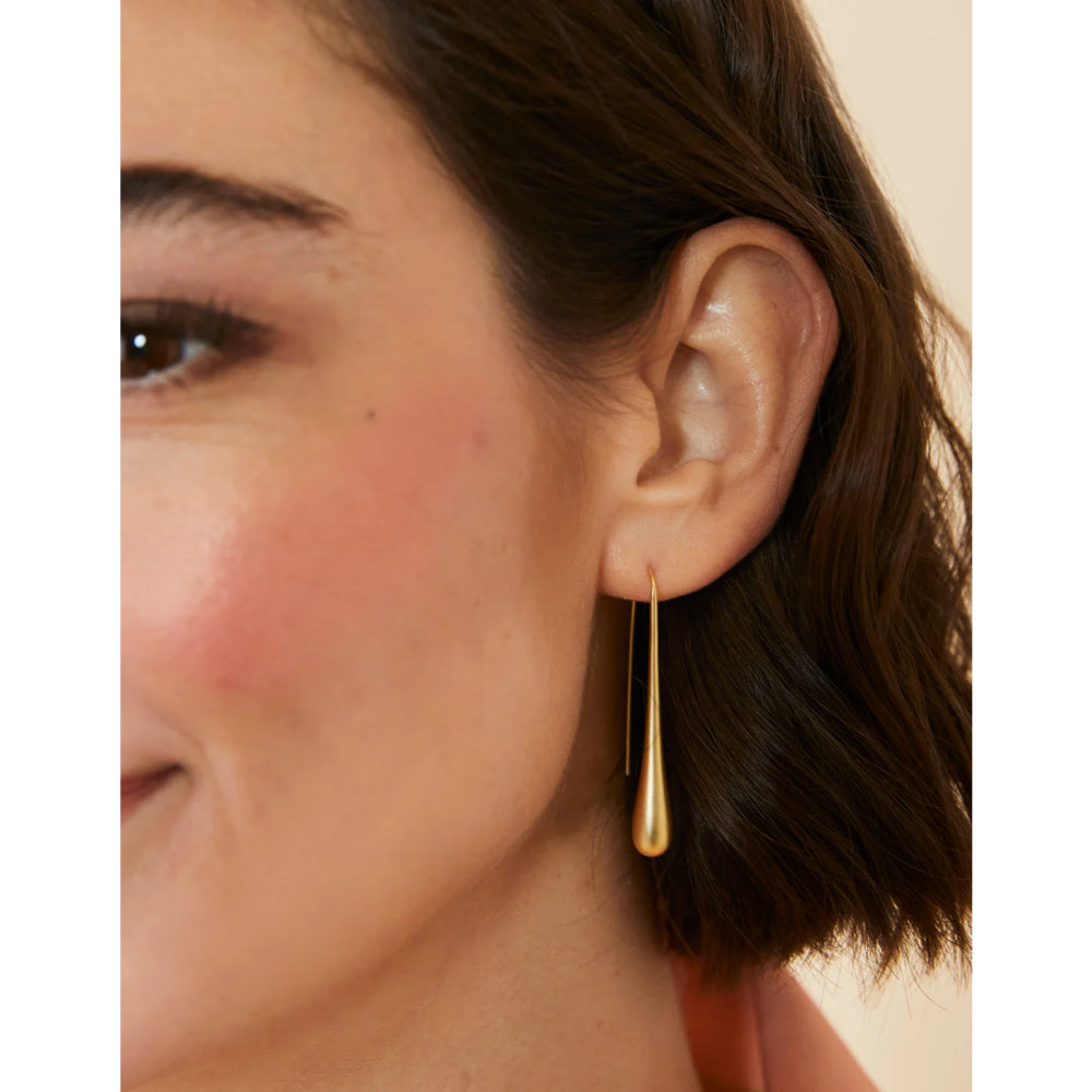 Exquisite 18kt Matte Gold Plated Spartina Honey Style Earrings