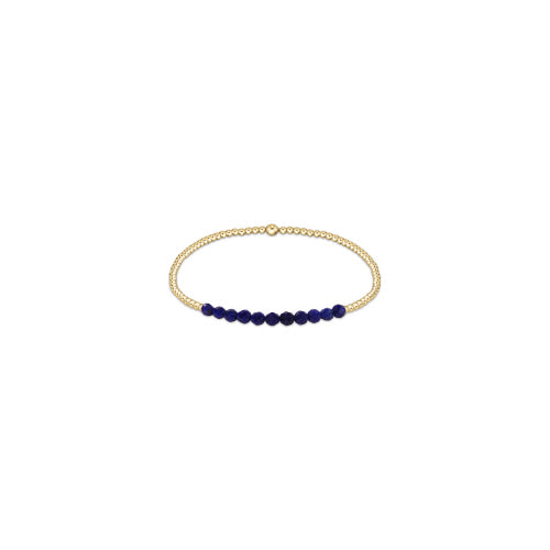 Fall/Winter 2024 Lapis Luxury 2mm Gemstone Bead Bracelet - enewton 6.25 Gold Bliss Style