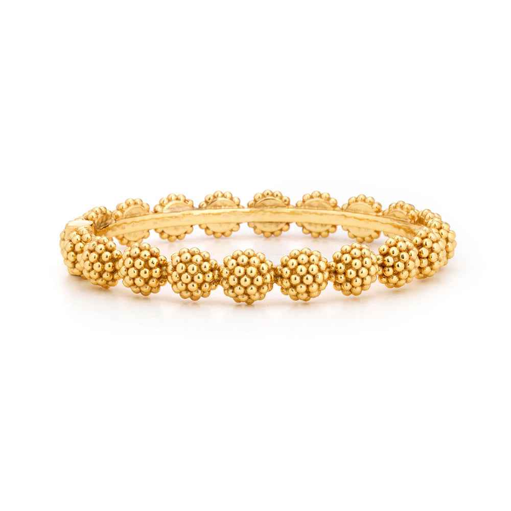 Gold-plated Capucine De Wulf Berry Eternity Hinged Bangle in S/M Size