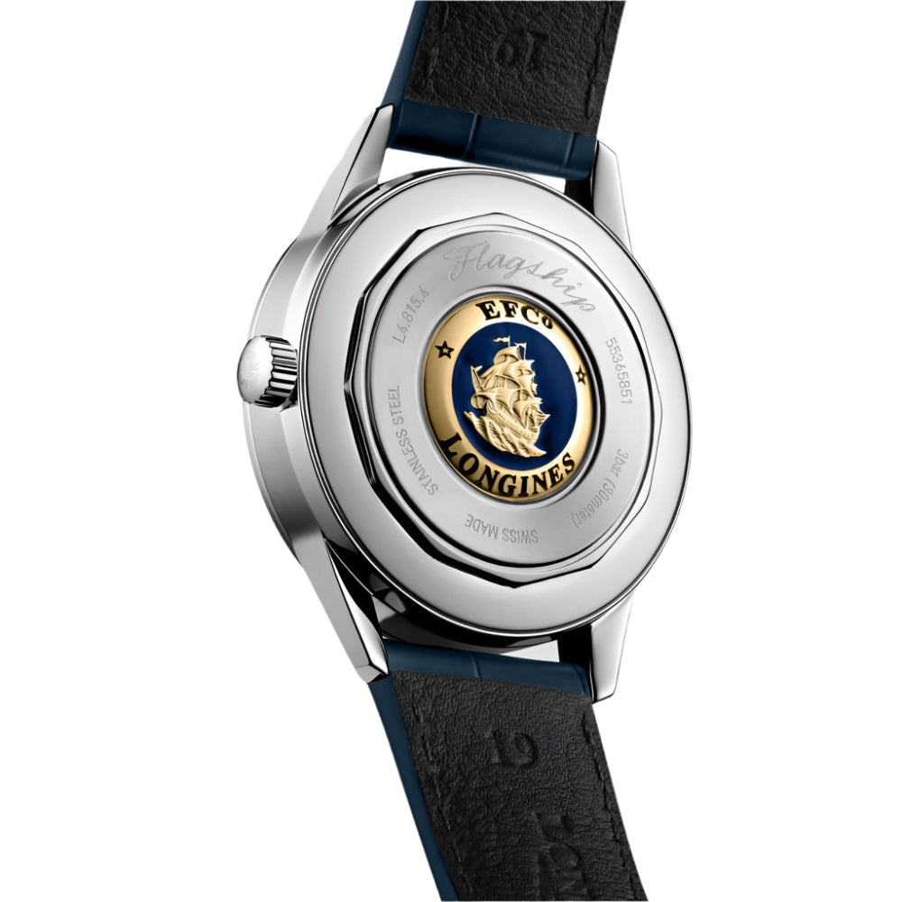 Longines Flagship Heritage Automatic Moonphase Watch with 38.5mm Stainless Steel Case