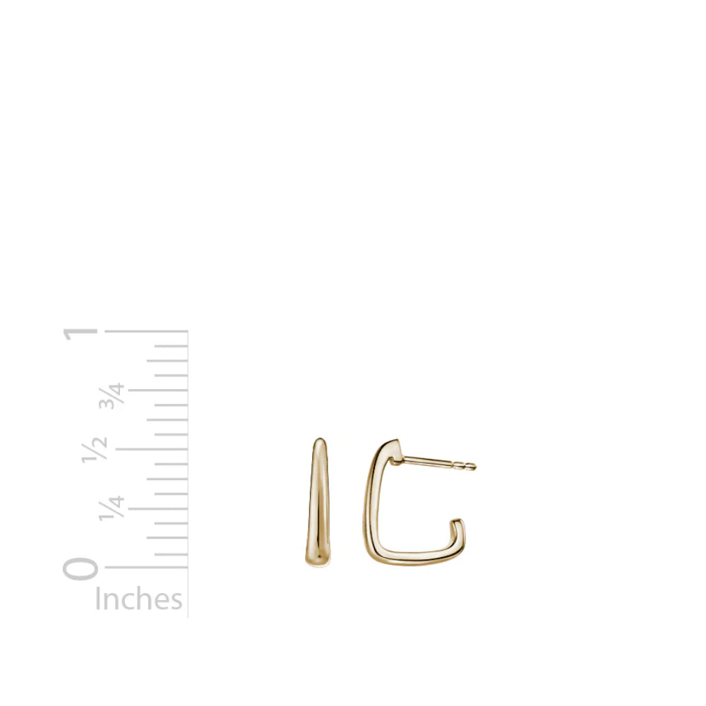 Stunning 14k Yellow Gold Tapered Hoop Earrings for Elegant Look