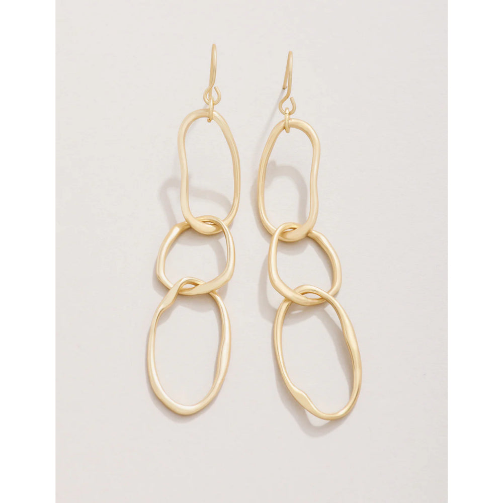 Gorgeous 18kt Matte Gold Plated Spartina River Club Dangle Earrings