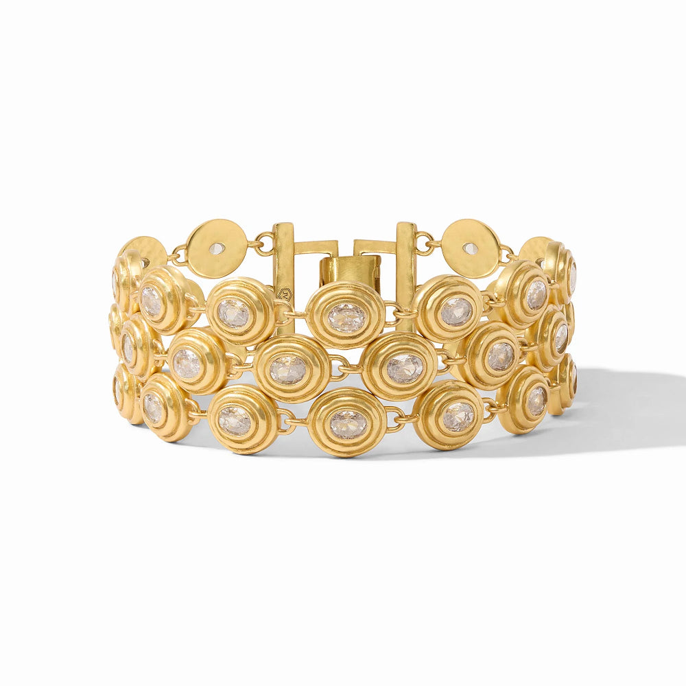 Julie Vos Tudor Triple Row Tennis Style Bracelet for Elegant Adornment