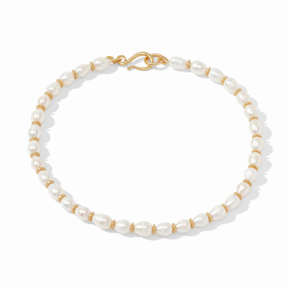 Julie Vos Exquisite Marbella Style Pearl and Rondel Necklace for a Seaside Vibe