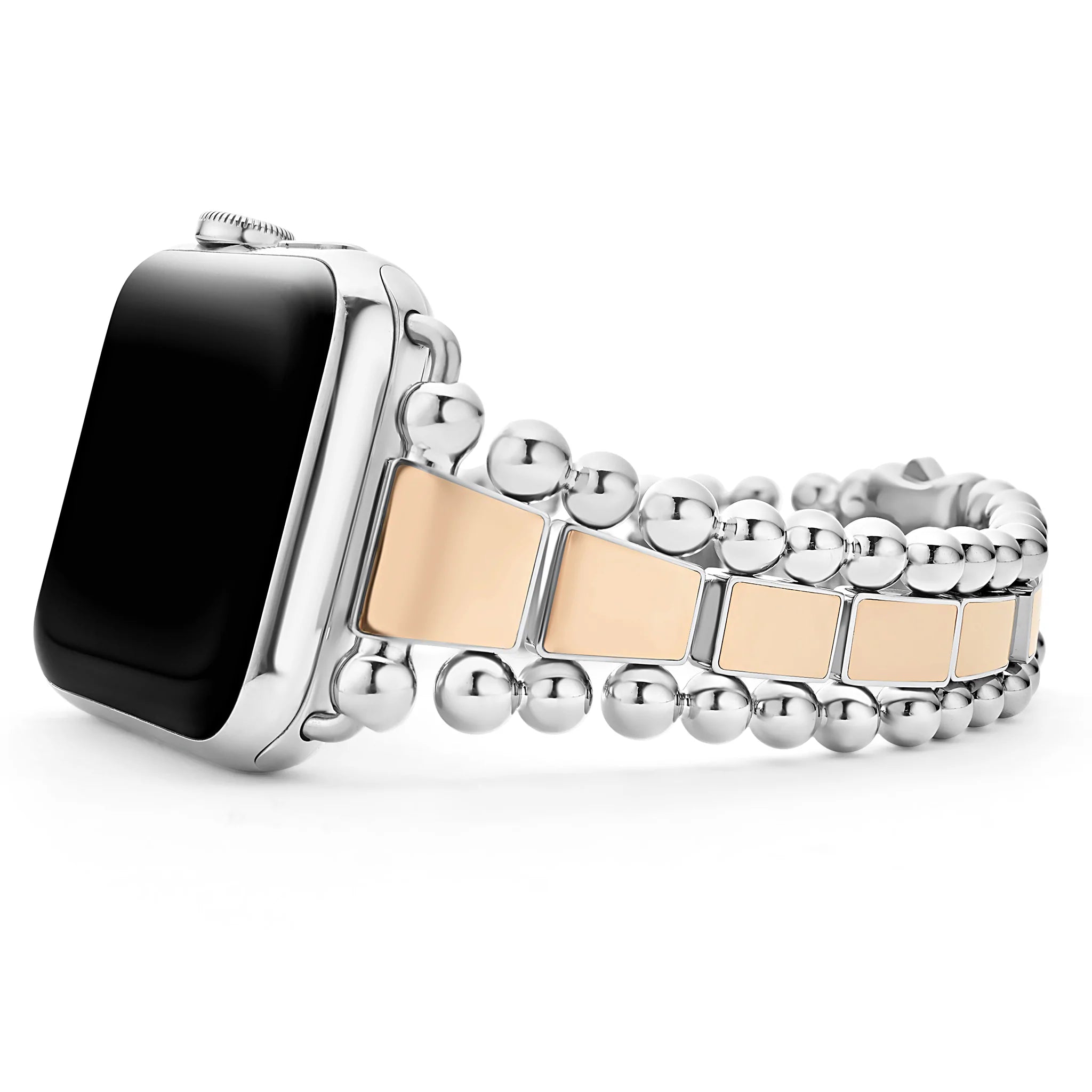 Lagos Stylish 18K Rose Gold & Stainless Steel Apple Watch Bracelet (42 - 45mm)