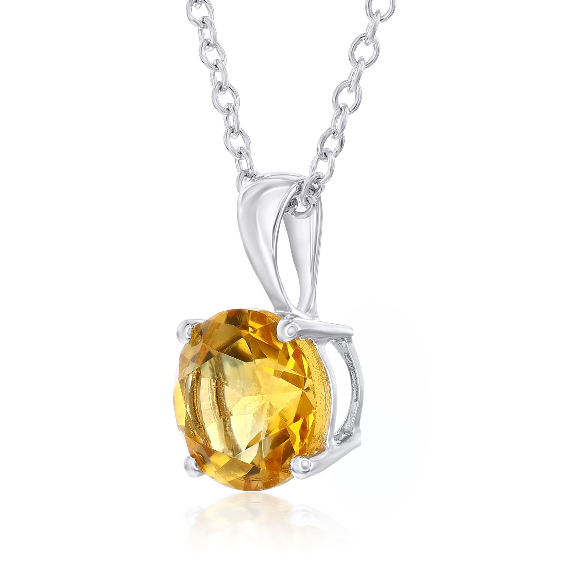 Smyth Jewelers 14k Gold Citrine Gemstone Pendant Necklace for Women's Jewelry