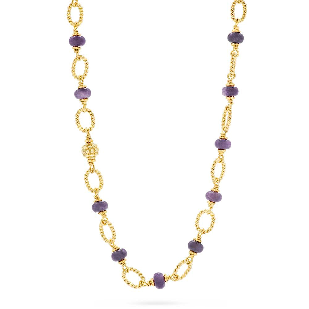 Capucine De Wulf Semi - precious Jade Bead & Chain Necklace