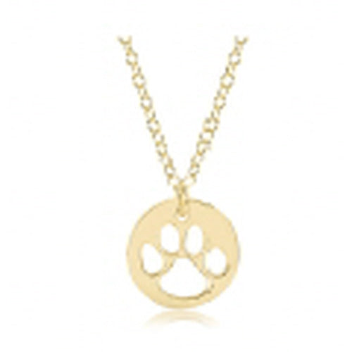 Enewton 16-inch Gold Paw Print Small Disc Necklace