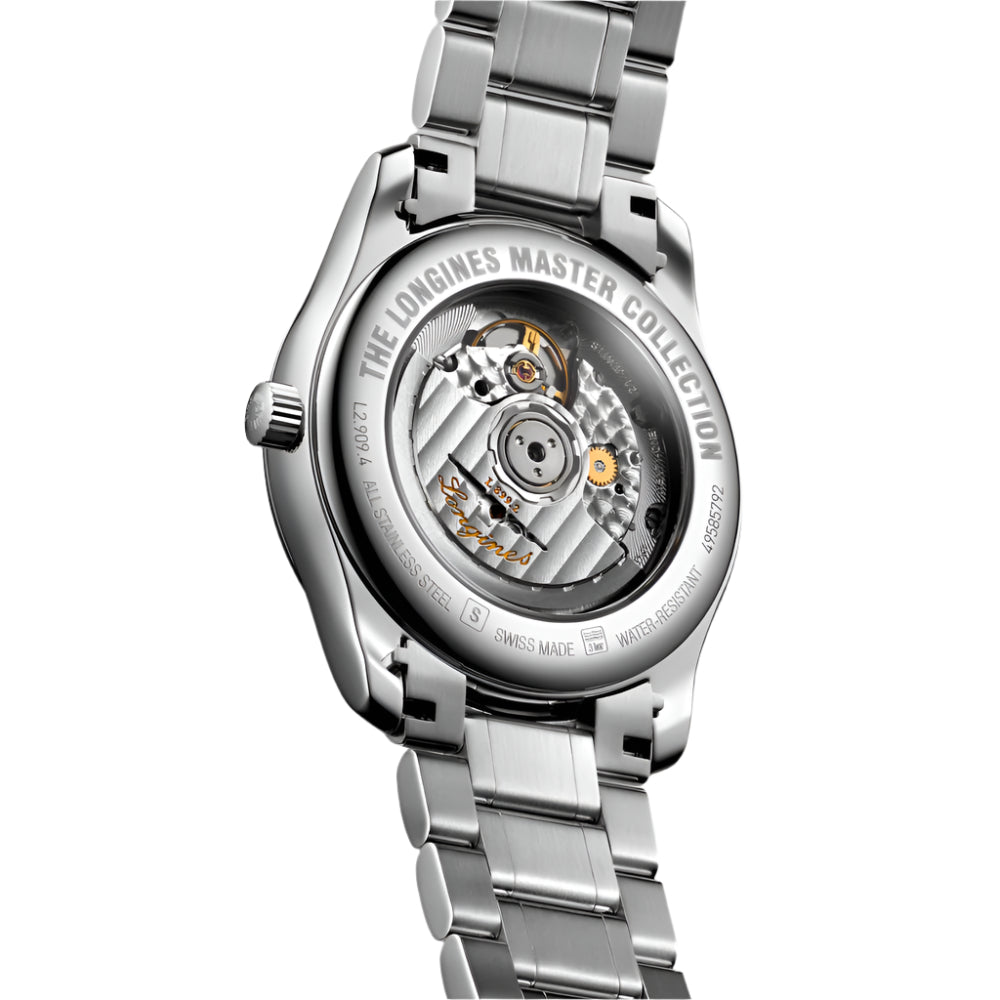 Longines 40mm Luxury Master Collection Automatic Moonphase Wristwatch