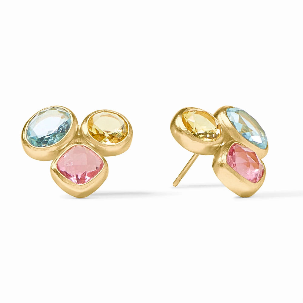 Julie Vos Exquisite Kaleidoscope Style Statement Stud Earrings