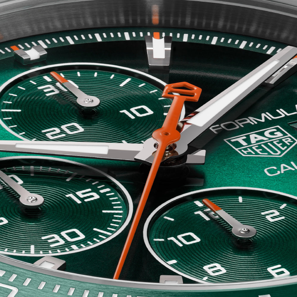 TAG Heuer Men's Formula 1 Automatic Chronograph Watch with Striking Green Dial
