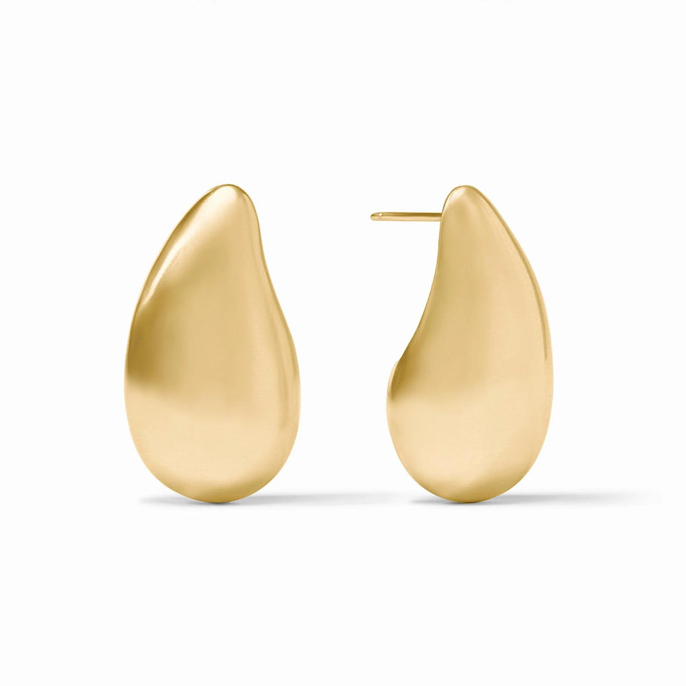 Julie Vos 24K Gold Plated Wave Earrings in Three Sizes