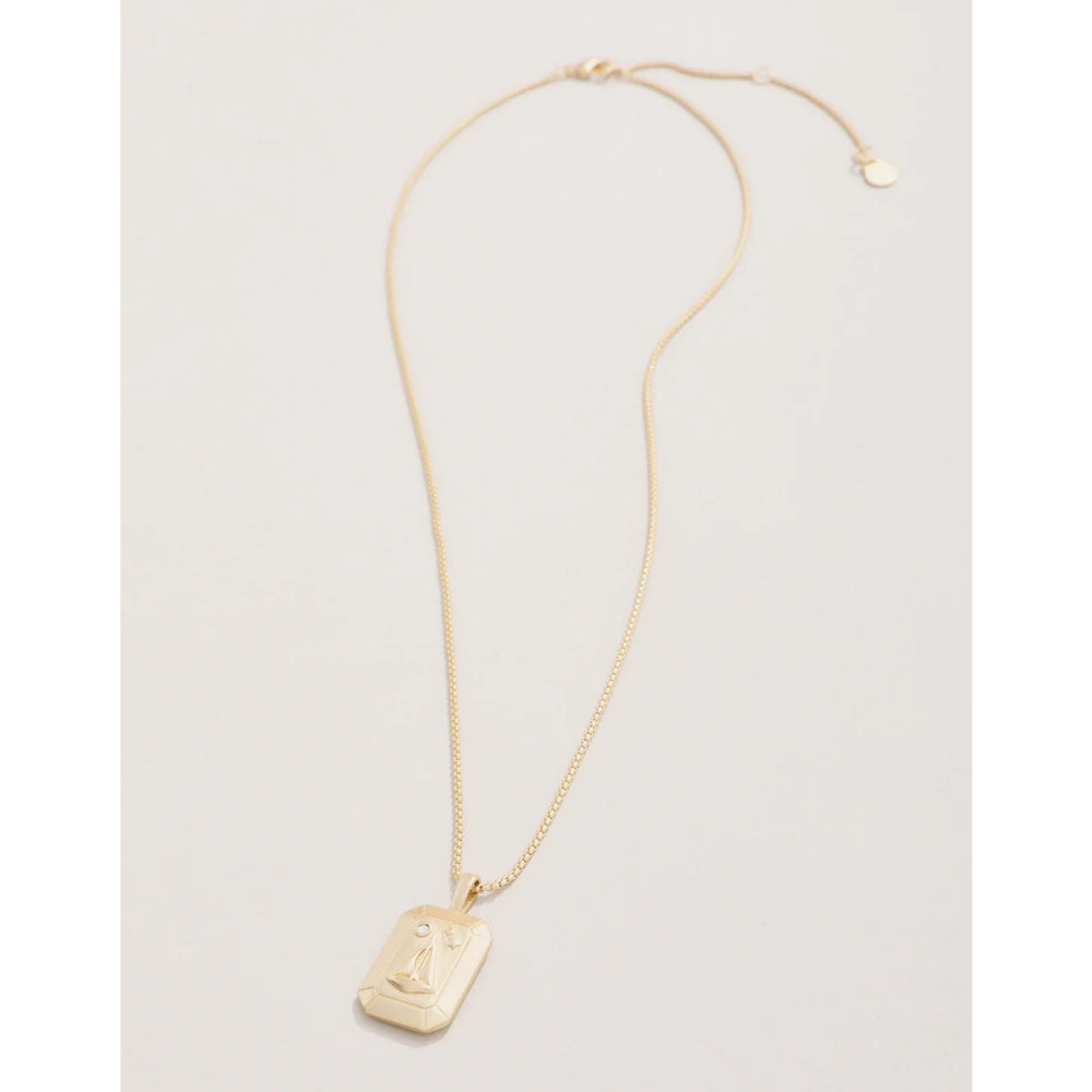 18kt Matte Gold Plated Little Sailboat 17 Necklace with White Opal