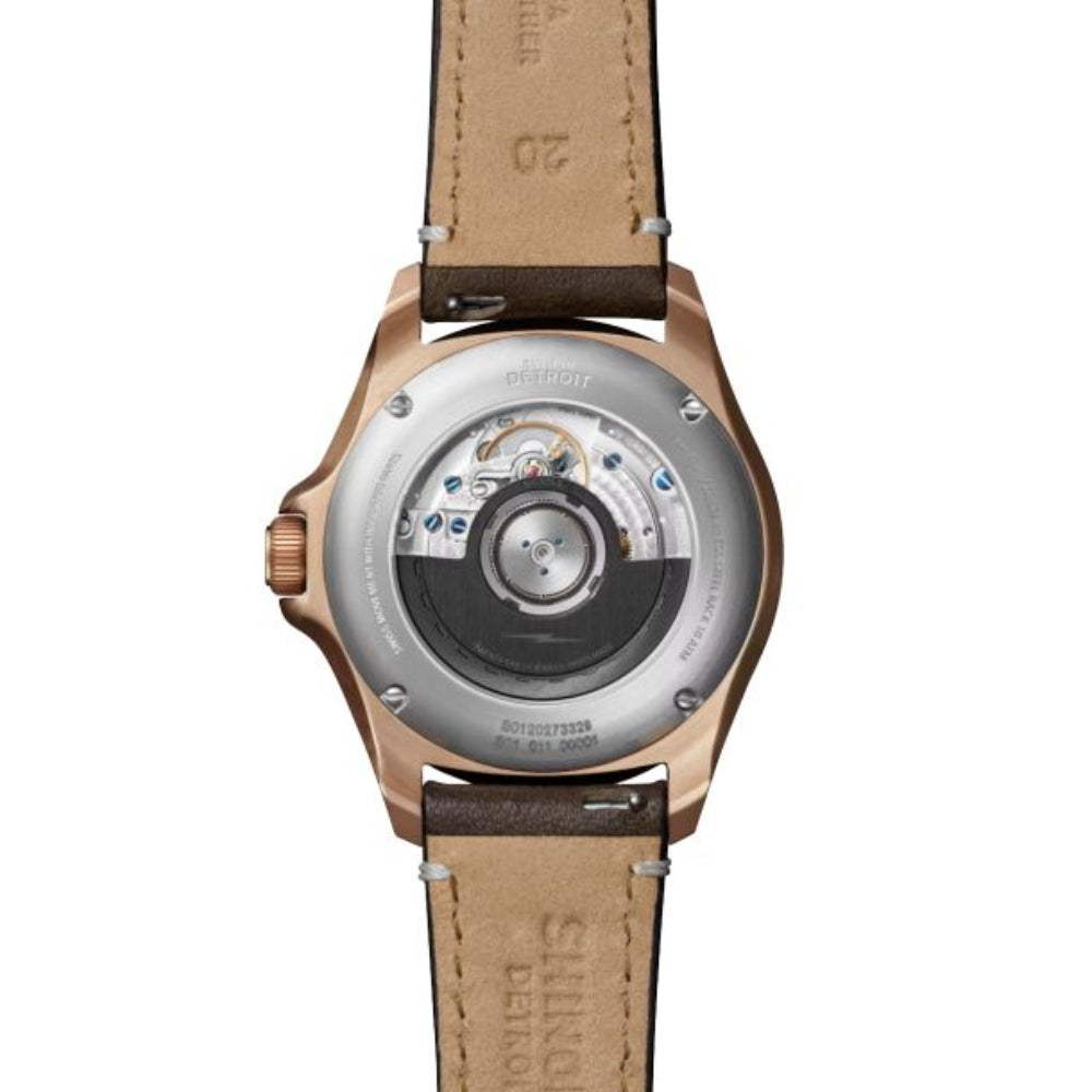 Shinola 40mm Automatic Bronze Monster GMT Watch Gift Set