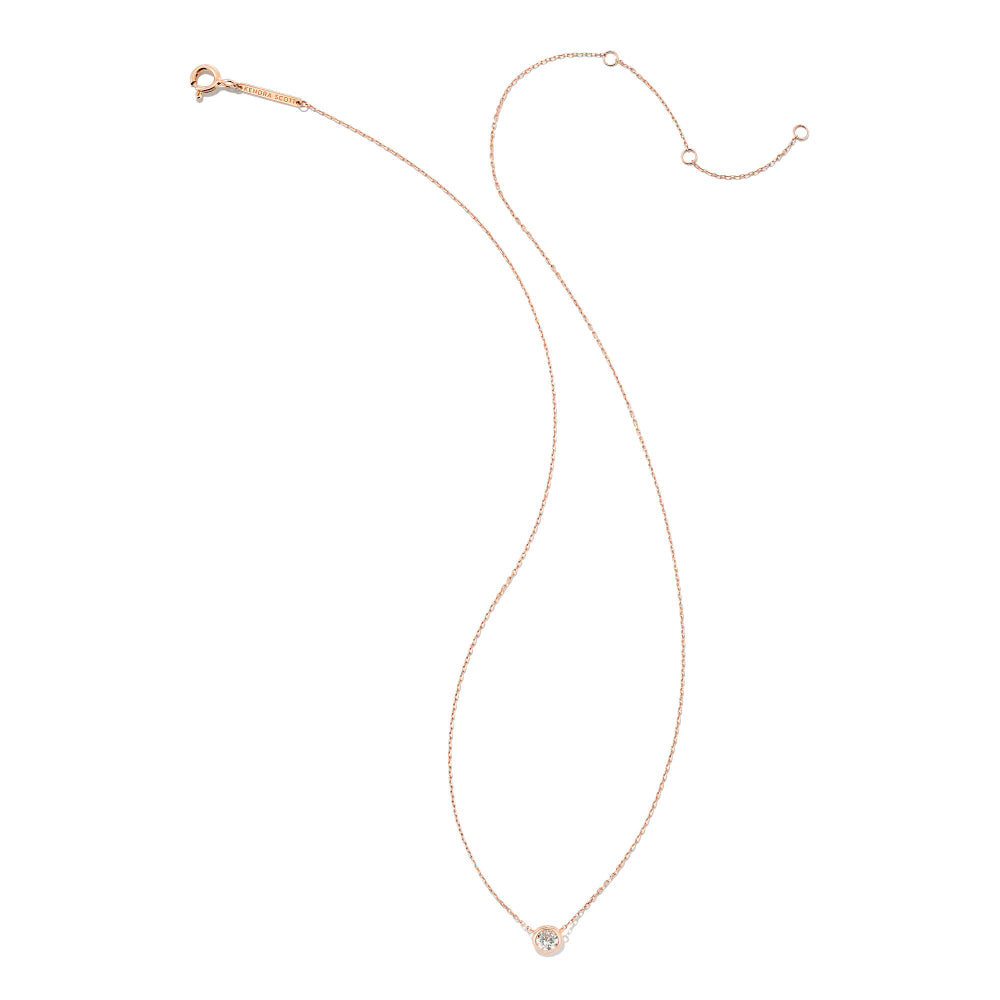 Kendra Scott 14k Rose Gold Audrey Pendant Necklace with .25ct White Diamond