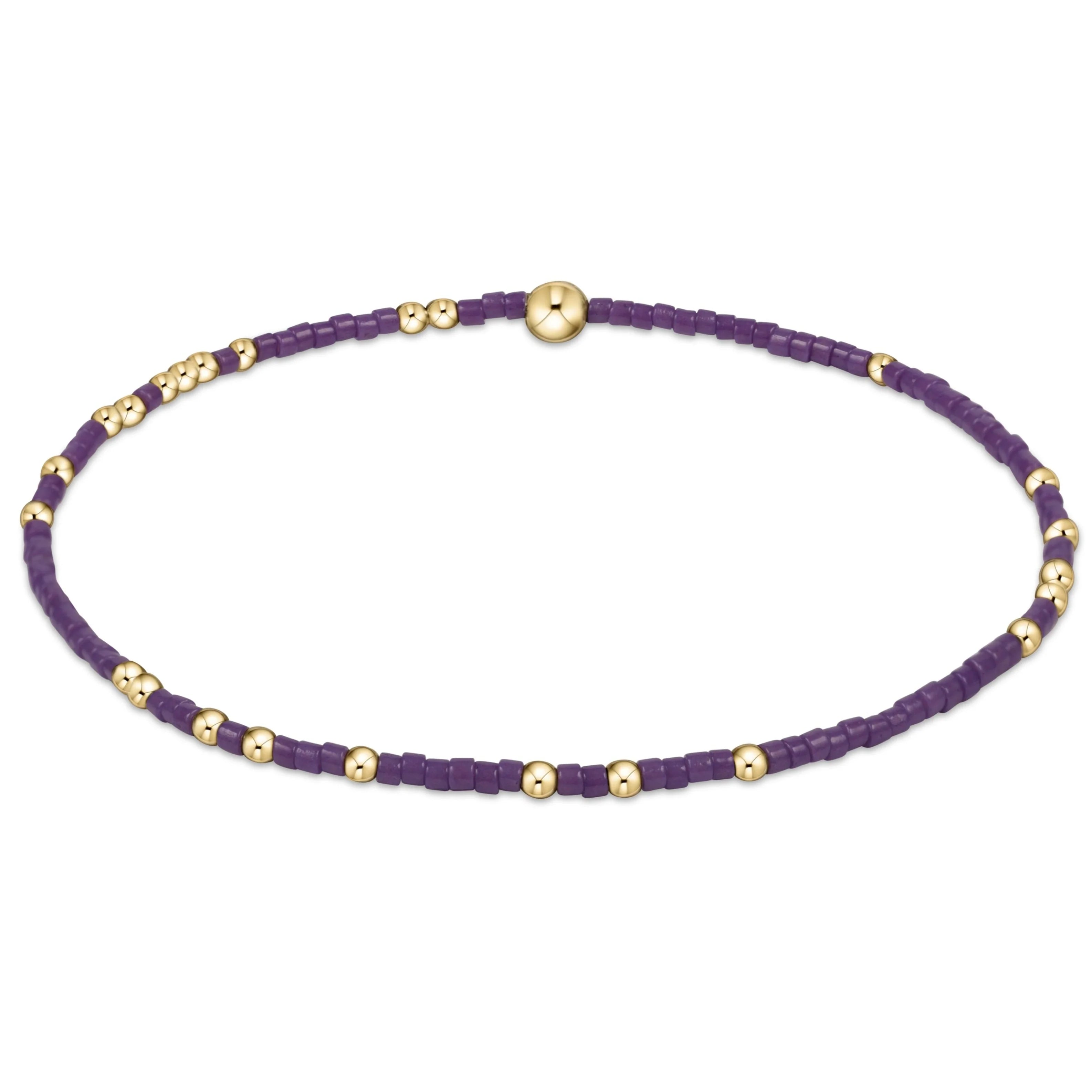 enewton 5.5-inch egirl Style Gameday Bracelet - Solid Unwritten Hope Design with 14kt Gold-Filled Beads